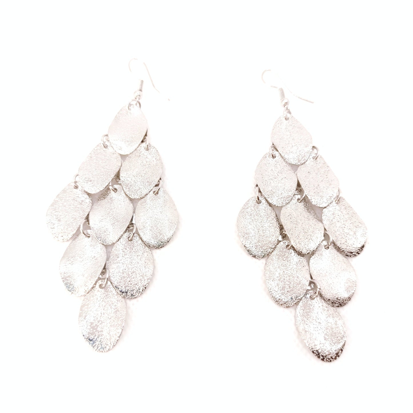 GOLD LAYERED LEAF DROP EARRINGS