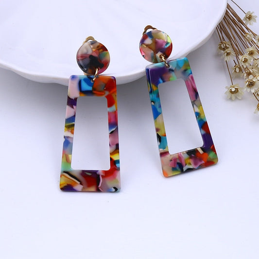 CLASSIC RECTANGLE CLIP ON EARRINGS